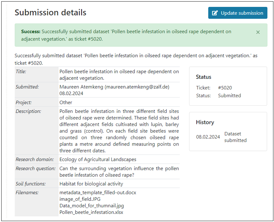 Submission details