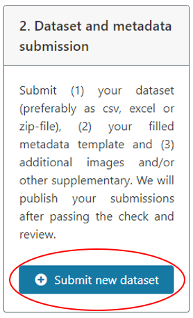 Submit a new dataset